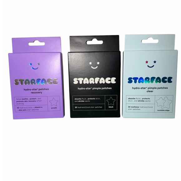 Starface Other - Starface Hydro-Star Pimple Patches - Purple, Black, and Blue